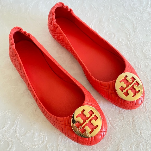 TORY BURCH
Coral Minnie embellished quilted leather ballet flats - Picture 9 of 13